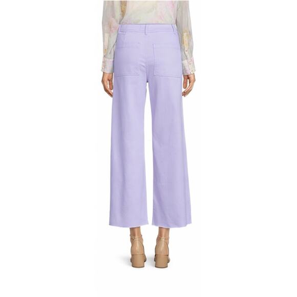 Antonio Melani Alexandra Wide Leg Jeans Cropped High Waist Lavender US 2 NWT - Picture 2 of 8